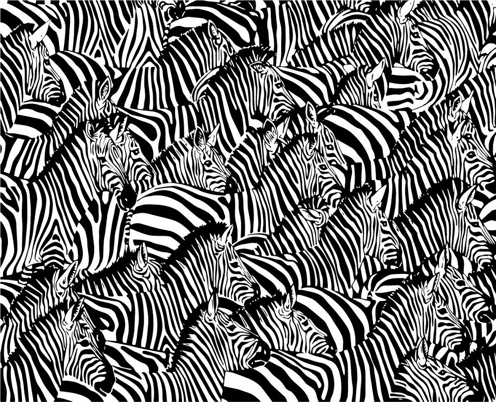 A recurring theme in a work by the artist MC. Escher