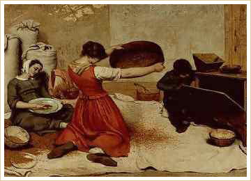 Girls Sifting Corn <br> by Gustave Courbet
