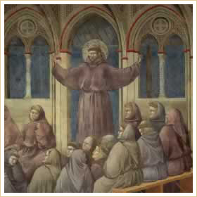 Legend of St Francis: <br> Apparition at Arles by Giotto di Bondone