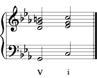 Authentic cadence in C minor