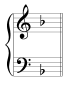 D minor key signature