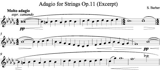 Adagio for Strings Op.11 (Excerpt)
