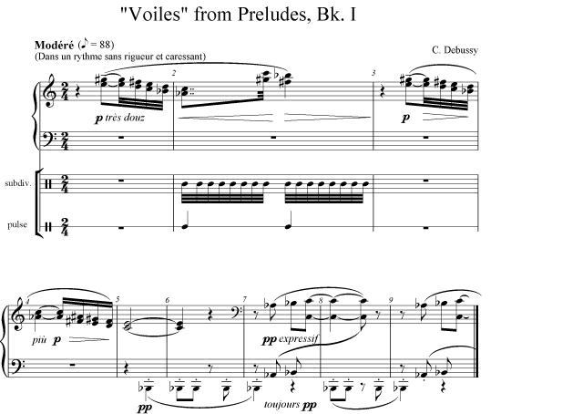 Voiles from the First Book of Preludes by Claude Debussy