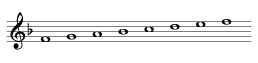 The F major scale