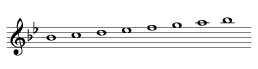 B-flat major scale