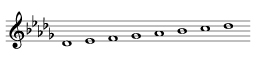 D flat major scale