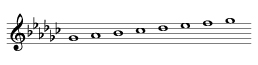 G flat Major scale