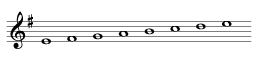 E Minor scale