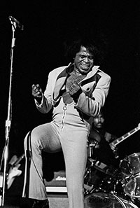 James Brown performing live in Hamburg, Germany, February 1973.